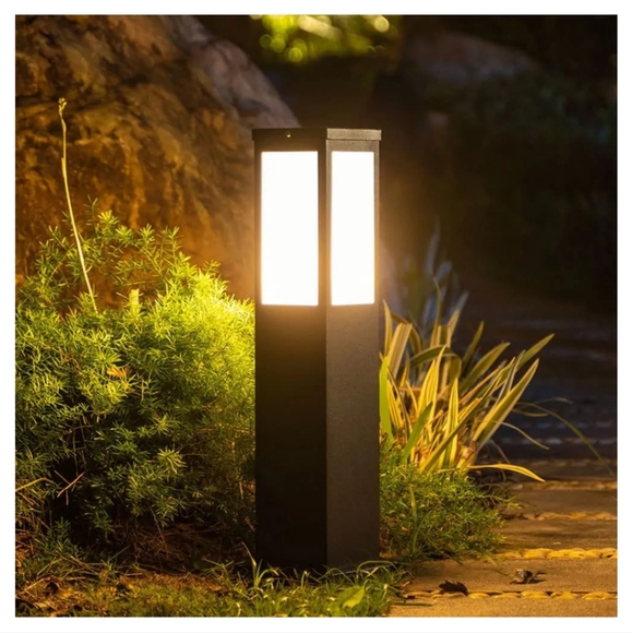 Outdoor Pathway Light Post Light 23.62in Waterproof Outdoor Lamp Post Lawn Light